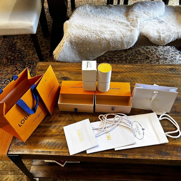 Lot of Designer Shopping Bags and Boxes Louise Vuitton Prada Dior - Picture 1 of 9